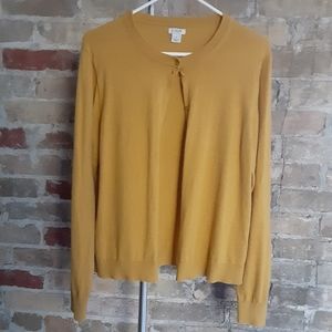 J. Crew Yellow Cardigan